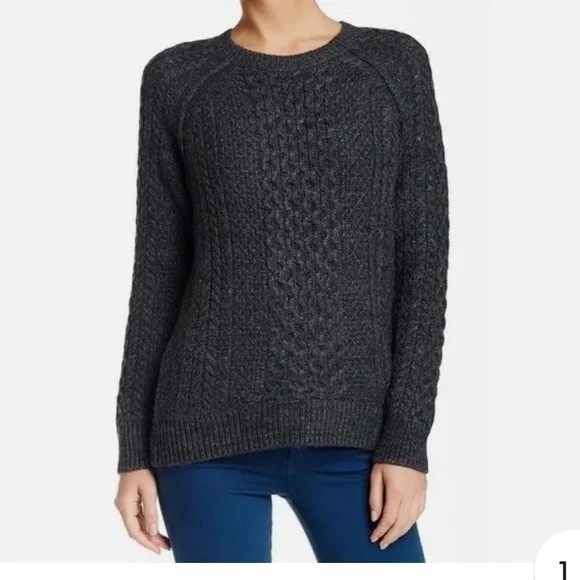 Vince fisherman/cable knit crew neck sweater - Picture 6 of 9